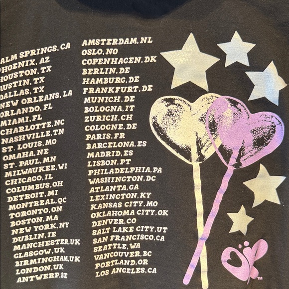 Olivia Rodrigo Guts World Tour Black Hoodie - Picture 6 of 6